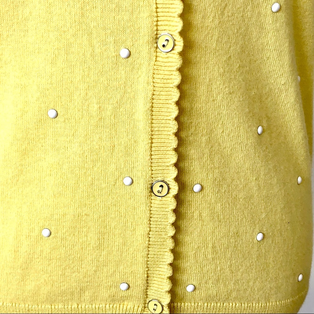 ELLE Scalloped “Pearl Embellished” Button Top - Picture 4 of 8